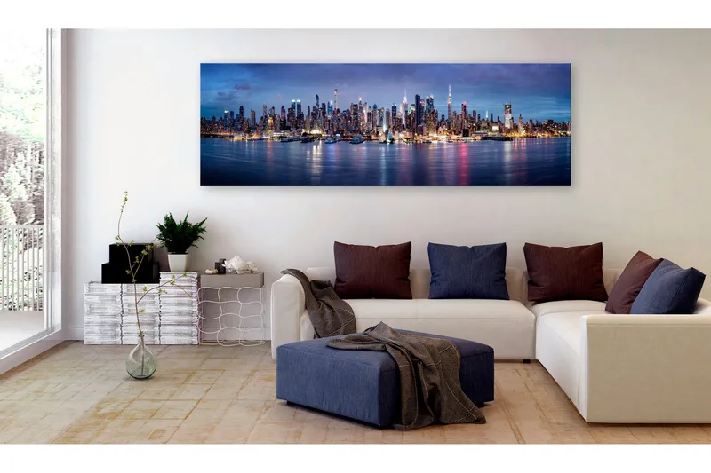 Tavla New York Nights 150x50 - Artgeist sp. z o. o. - Inredning & dekor - Tavlor & konst - Canvastavla