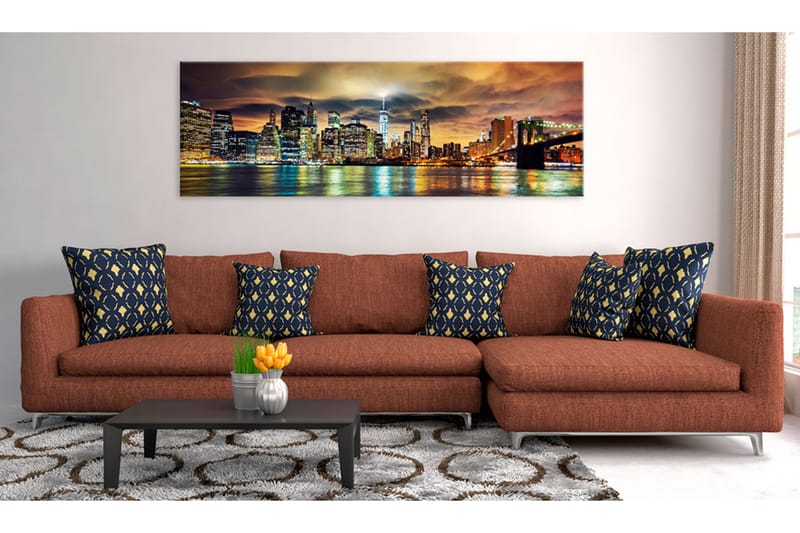 TAVLA New York Sky 120x40 - Artgeist sp. z o. o. - Inredning & dekor - Tavlor & konst - Canvastavla