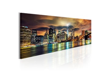 Tavla New York Sky 150X50 Flerfärgad Städer