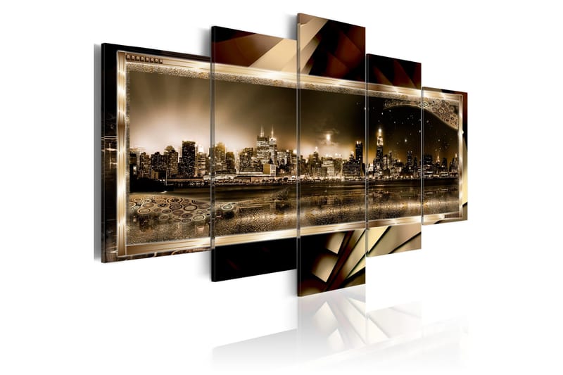 Tavla New York Starry Night Sepia 100x50, Artgeist sp. z o. o.