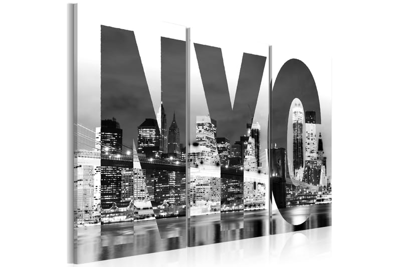 TAVLA New York (svart och vitt) 90x60 - Artgeist sp. z o. o. - Inredning & dekor - Tavlor & konst - Canvastavla