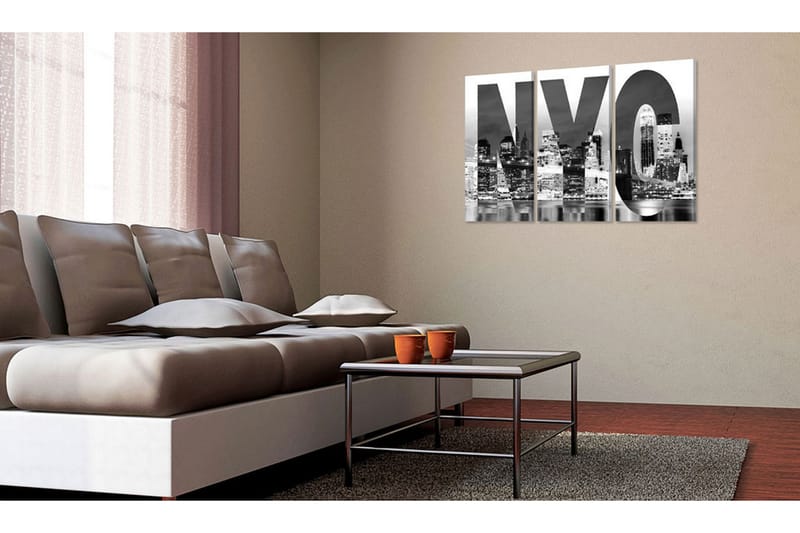 TAVLA New York (svart och vitt) 90x60 - Artgeist sp. z o. o. - Inredning & dekor - Tavlor & konst - Canvastavla