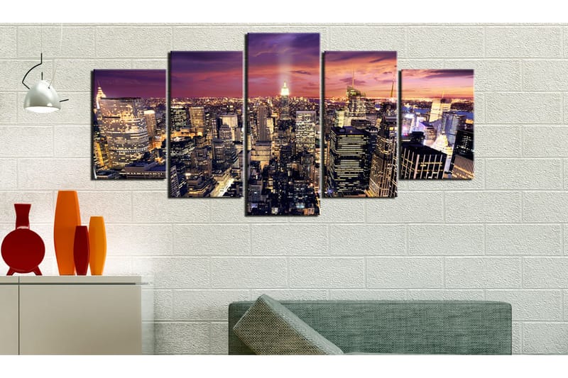 Tavla Night Light 200x100 - Artgeist sp. z o. o. - Inredning & dekor - Tavlor & konst - Canvastavla