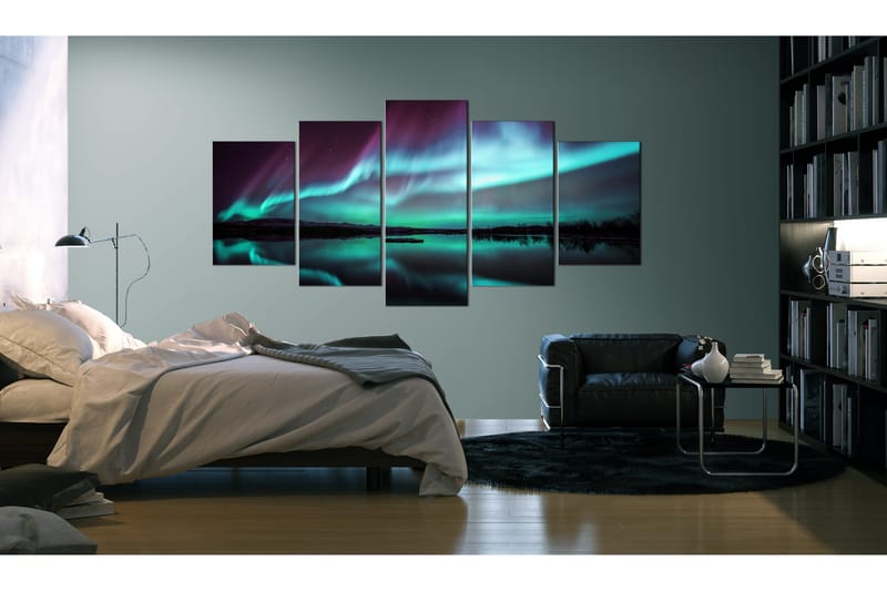 Tavla Night Light Ii 100X50 Grön|Flerfärgad - Artgeist sp. z o. o. - Inredning & dekor - Tavlor & konst - Canvastavla
