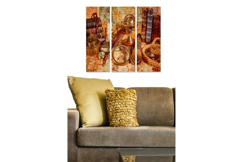 Tavla Nostalgic 3-Pack Flerfärgad 20X50 - 20x50 cm - Inredning & dekor - Tavlor & konst - Canvastavla