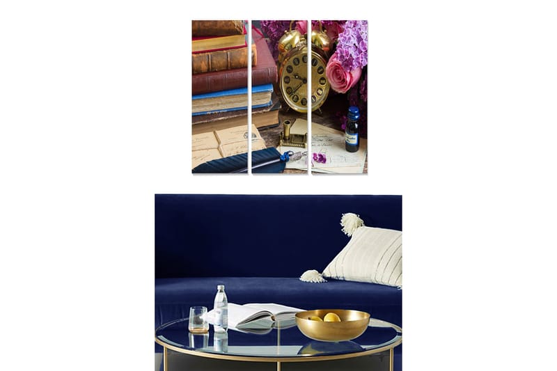 Tavla Nostalgic 3-pack Flerfärgad - 20x50 cm - Inredning & dekor - Tavlor & konst - Canvastavla