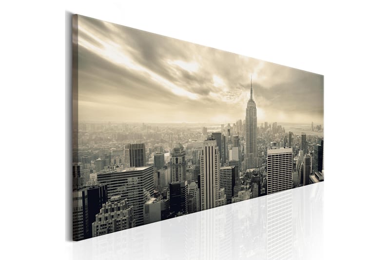Tavla Ny Morning Sky 150X50 Grå Städer - Artgeist sp. z o. o. - Inredning & dekor - Tavlor & konst - Canvastavla