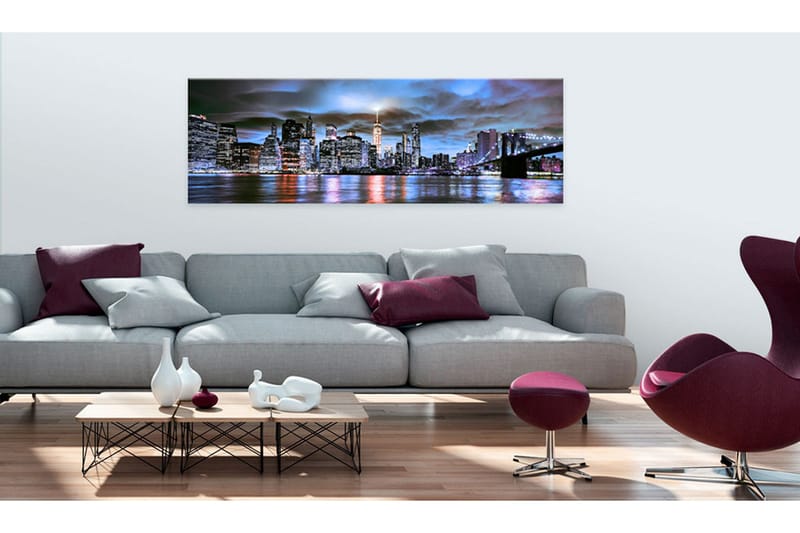 Tavla NYC: City Lighthouse 135x45 - Artgeist sp. z o. o. - Inredning & dekor - Tavlor & konst - Canvastavla
