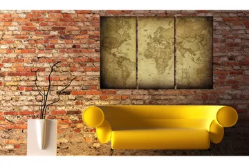 Tavla Old map: triptych 90x60 - Artgeist sp. z o. o. - Inredning & dekor - Tavlor & konst - Canvastavla