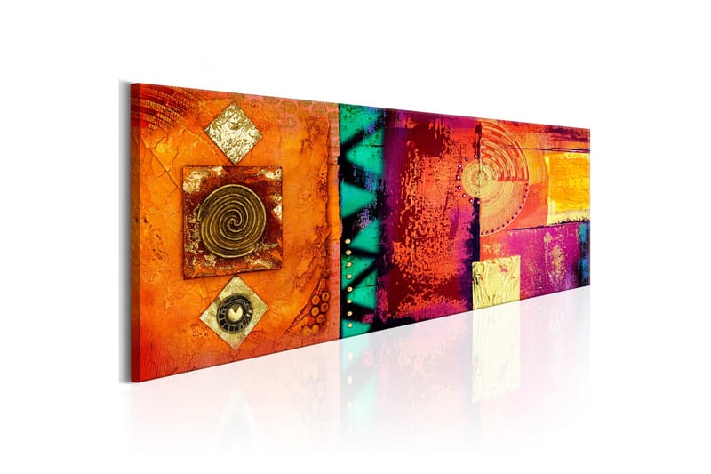 Tavla Orange Abstraction 150x50, Artgeist sp. z o. o.