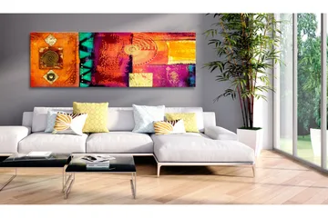 Tavla Orange Abstraction 150x50 - Artgeist sp. z o. o. - Inredning & dekor - Tavlor & konst - Canvastavla