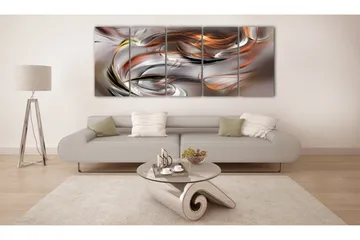 Tavla Orange Chaos 225x90 - Artgeist sp. z o. o. - Inredning & dekor - Tavlor & konst - Canvastavla