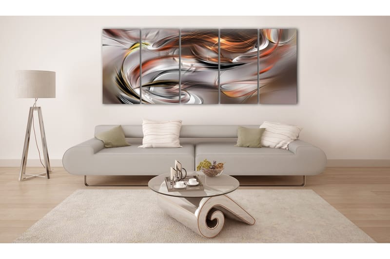 Tavla Orange Chaos 225X90 Flerfärgad - Artgeist sp. z o. o. - Inredning & dekor - Tavlor & konst - Canvastavla