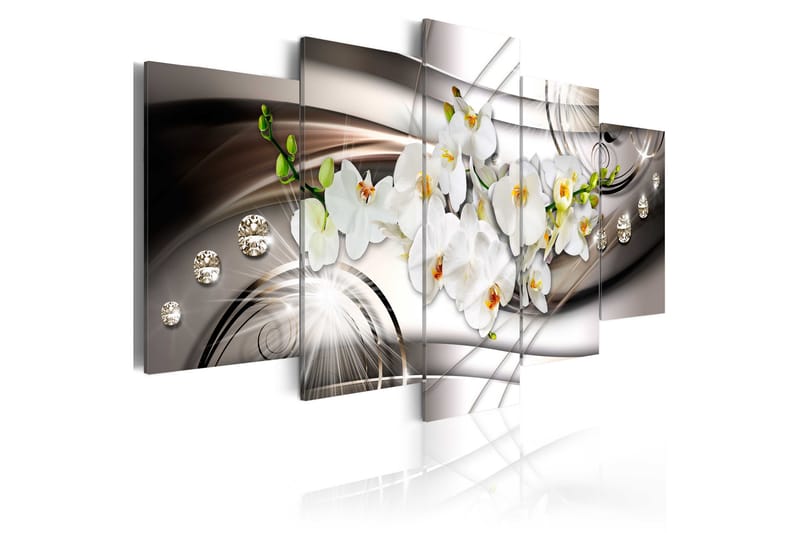 Tavla Orchid With Diamonds 200X100 Flerfärgad|Vit, Artgeist sp. z o. o.