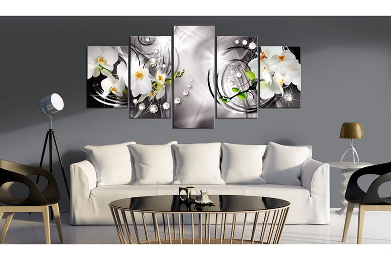 Tavla Orchid Pearls And Diamonds 200x100 - Artgeist sp. z o. o. - Inredning & dekor - Tavlor & konst - Canvastavla