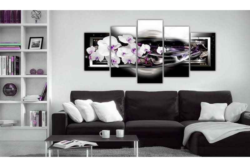 Tavla Orchids On A Black Background 100x50 - Artgeist sp. z o. o. - Inredning & dekor - Tavlor & konst - Canvastavla
