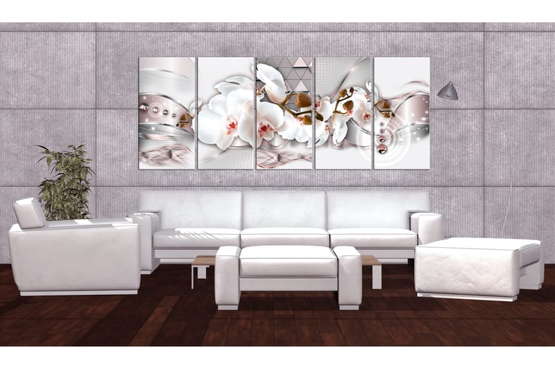 Tavla Orchises And Triangles 200x80 - Artgeist sp. z o. o. - Inredning & dekor - Tavlor & konst - Canvastavla
