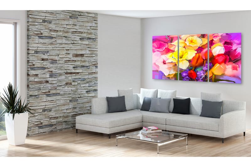 TAVLA Rainbow Bouquet 60x30 - Artgeist sp. z o. o. - Inredning & dekor - Tavlor & konst - Canvastavla