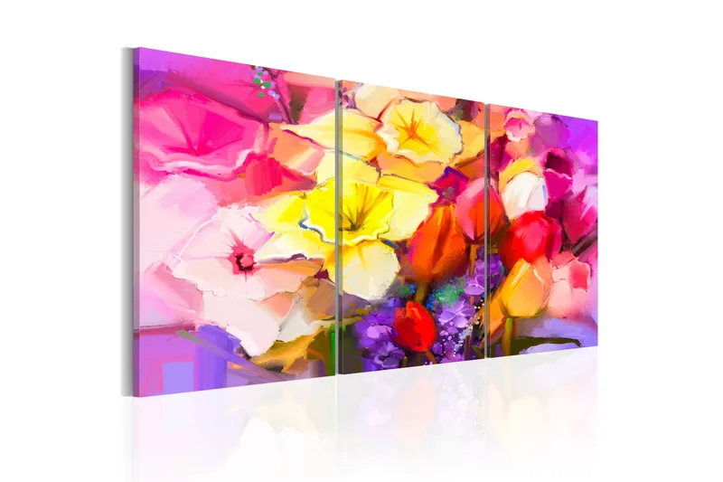 Tavla Rainbow Bouquet 60x30 - Artgeist sp. z o. o. - Inredning & dekor - Tavlor & konst - Canvastavla