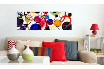 Tavla Rainbow Circles 135x45 - Artgeist sp. z o. o. - Inredning & dekor - Tavlor & konst - Canvastavla