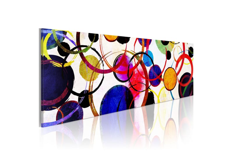 Tavla Rainbow Circles 135x45, Artgeist sp. z o. o.
