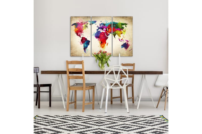 Tavla Rainbow Continents 90x60, Artgeist sp. z o. o.