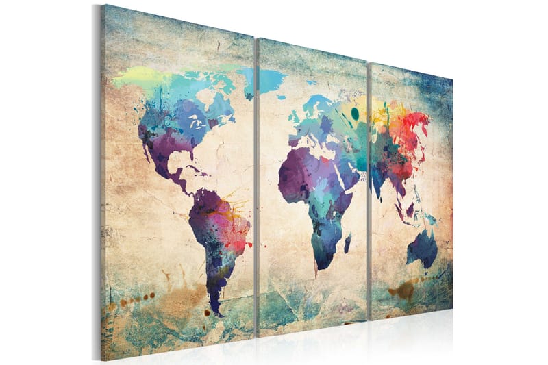 Tavla Rainbow-färgade området Triptych 90x60, Artgeist sp. z o. o.