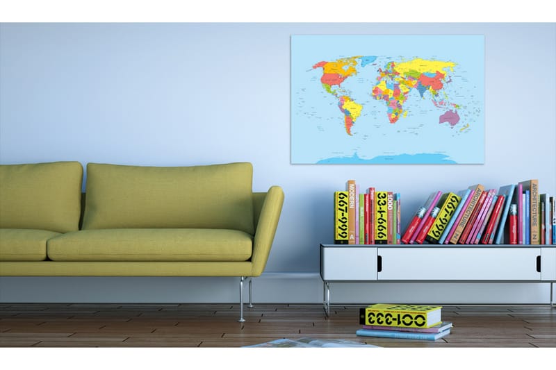 Tavla Rainbow Geography 120x80, Artgeist sp. z o. o.