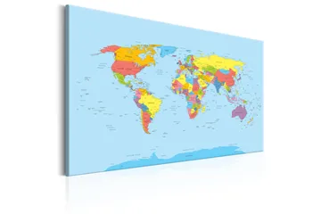 Tavla Rainbow Geography 90x60 - Artgeist sp. z o. o. - Inredning & dekor - Tavlor & konst - Canvastavla