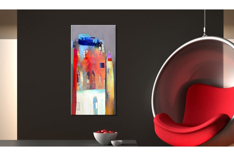 Tavla Rainbow-Hued House 40x80 - Artgeist sp. z o. o. - Inredning & dekor - Tavlor & konst - Canvastavla