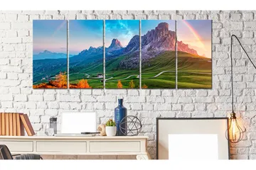 Tavla Rainbow In The Alps 200x80 - Artgeist sp. z o. o. - Inredning & dekor - Tavlor & konst - Canvastavla