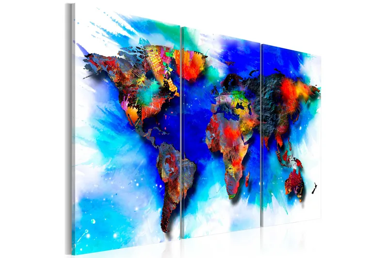 Tavla Rainbow Map 60X40 Flerfärgad, Artgeist sp. z o. o.
