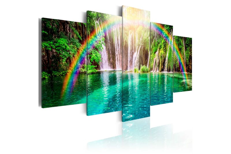 Tavla Rainbow Time 100X50 Flerfärgad|Vit - Artgeist sp. z o. o. - Inredning & dekor - Tavlor & konst - Canvastavla
