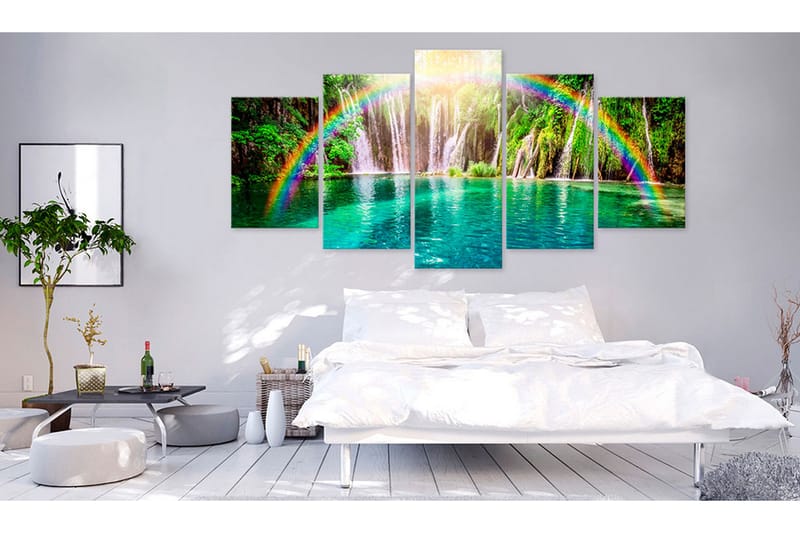 Tavla Rainbow Time 100X50 Flerfärgad|Vit - Artgeist sp. z o. o. - Inredning & dekor - Tavlor & konst - Canvastavla