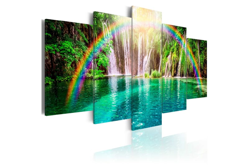 Tavla Rainbow Time 200X100 Flerfärgad|Vit - Artgeist sp. z o. o. - Canvastavla