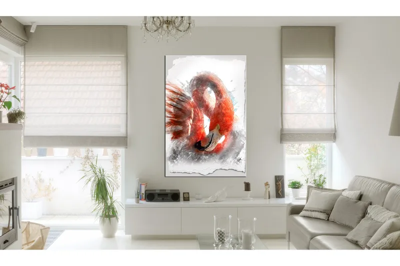 Tavla Red Flamingo 60x90 - Artgeist sp. z o. o. - Inredning & dekor - Tavlor & konst - Canvastavla