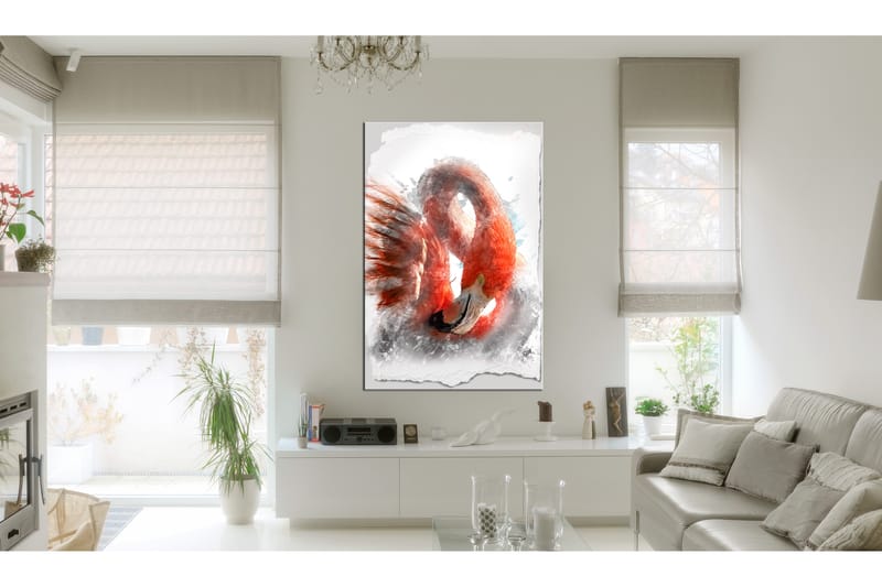 TAVLA Red Flamingo 80x120 - Artgeist sp. z o. o. - Inredning & dekor - Tavlor & konst - Canvastavla