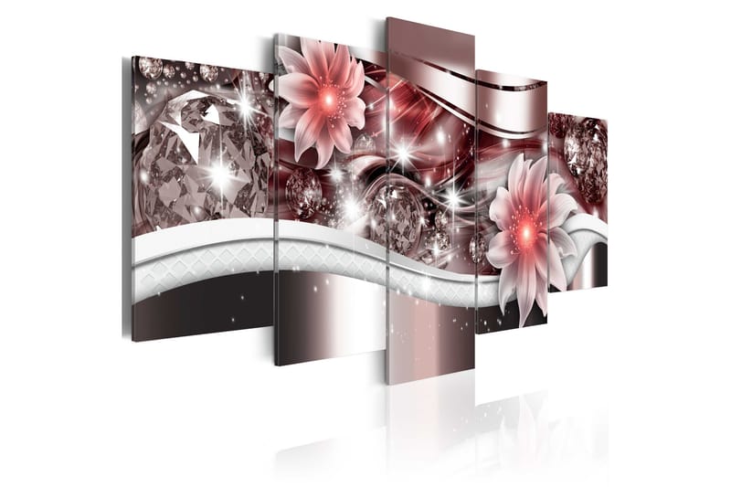 Tavla Red Gleam 100X50 Röd, Artgeist sp. z o. o.