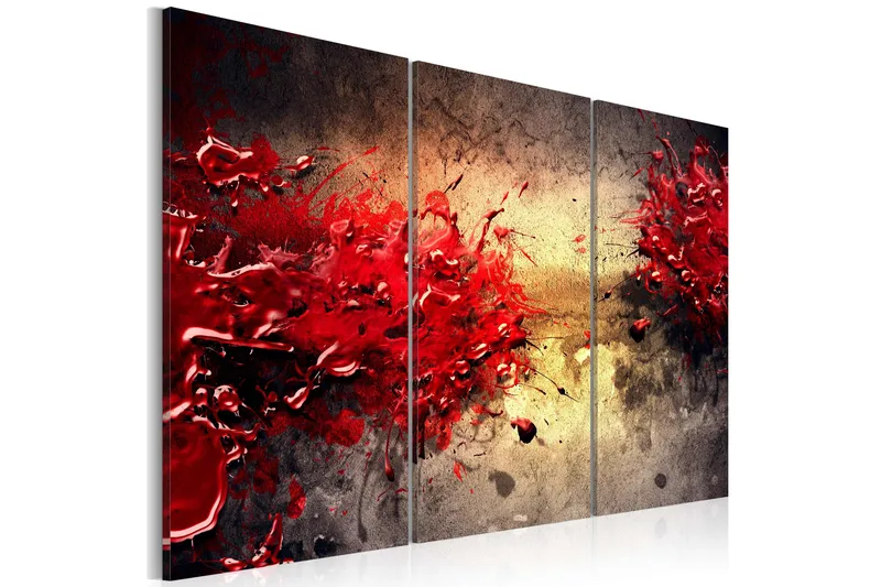 Tavla Red Splash 60X40 Röd|Flerfärgad, Artgeist sp. z o. o.