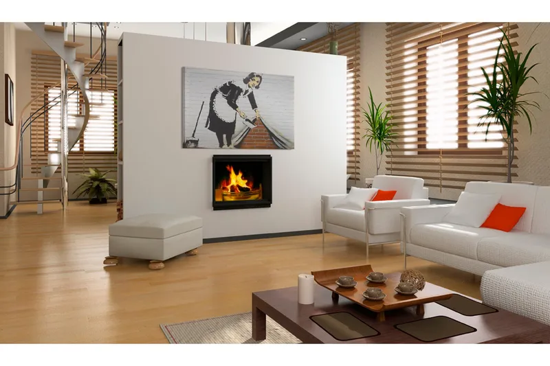 Tavla Rengöring Lady Banksy 60x40 - Artgeist sp. z o. o. - Inredning & dekor - Tavlor & konst - Canvastavla