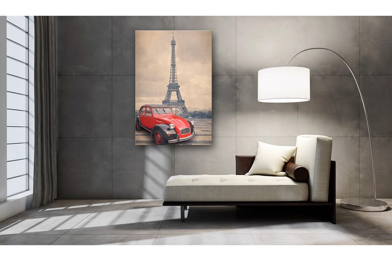 Tavla Retro Paris 60X90 Röd - Artgeist sp. z o. o. - Inredning & dekor - Tavlor & konst - Canvastavla