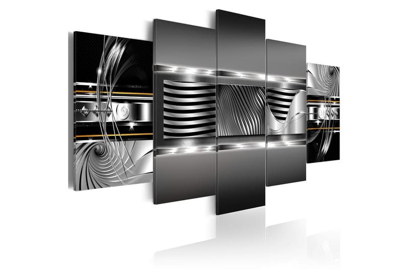 Tavla Rhythm Of Platinum 200X100 Grå|Vit, Artgeist sp. z o. o.