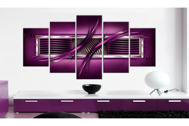 Tavla Rhythm Of Purple 100x50 - Artgeist sp. z o. o. - Inredning & dekor - Tavlor & konst - Canvastavla