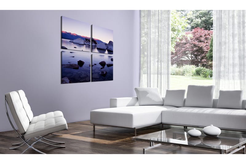 Tavla Rocky Stranden Av Alpin Sjö 40x40 - Artgeist sp. z o. o. - Inredning & dekor - Tavlor & konst - Canvastavla
