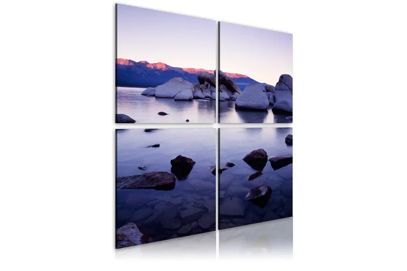 Tavla Rocky stranden av alpin sjö 60x60 - Artgeist sp. z o. o. - Inredning & dekor - Tavlor & konst - Canvastavla