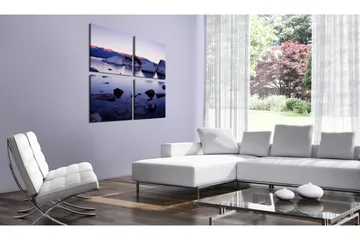 Tavla Rocky stranden av alpin sjö 60x60 - Artgeist sp. z o. o. - Inredning & dekor - Tavlor & konst - Canvastavla