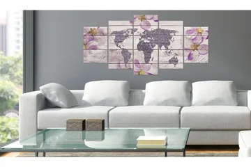Tavla Romantic World Map 100x50 - Artgeist sp. z o. o. - Inredning & dekor - Tavlor & konst - Canvastavla