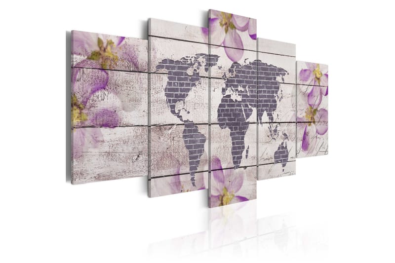 Tavla Romantic World Map 100x50, Artgeist sp. z o. o.
