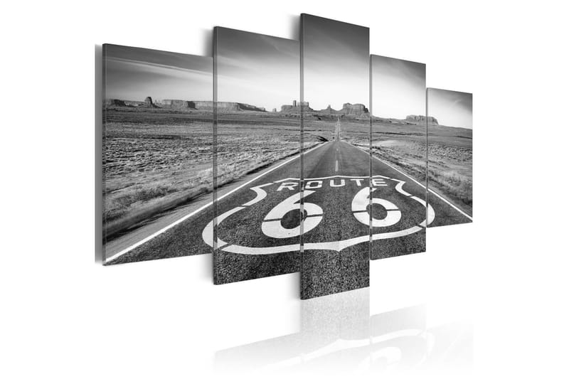 Tavla Route 66 Black And White 100x50, Artgeist sp. z o. o.
