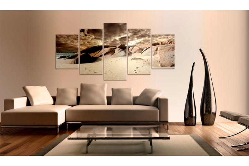 Tavla Sandy Clouds 200X100 Brun|Beige|Vit - Artgeist sp. z o. o. - Inredning & dekor - Tavlor & konst - Canvastavla